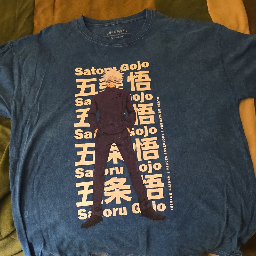 Satoru Gojo Anime Graphic Tee - Blue